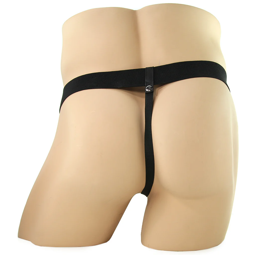 Fetish Fantasy 7 Inch Hollow Strap-On with Balls in Flesh - Image 5