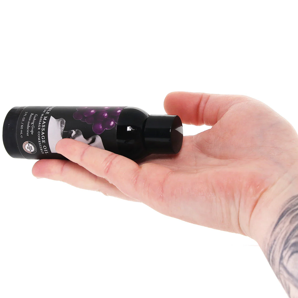 Edible Massage Oil 2oz/60ml in Gushing Grape - Image 7