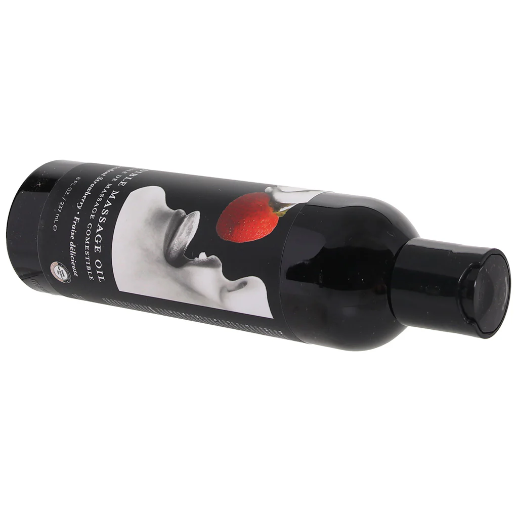 Edible Massage Oil 8oz/236ml in Strawberry - Image 2