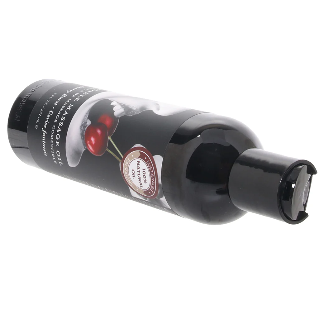 Edible Massage Oil 8oz/236ml in Cherry - Image 2