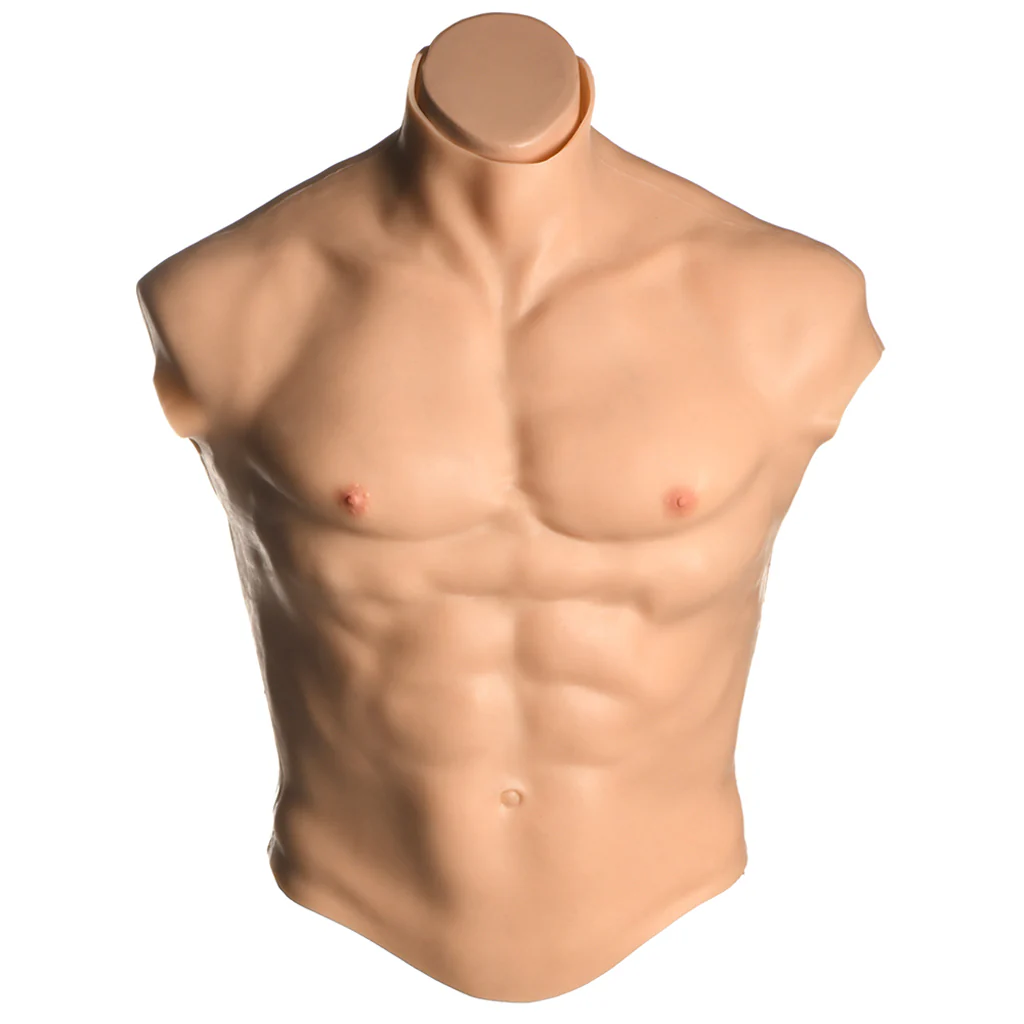Master Series Ripped Silicone Male Chest in Small - Image 5