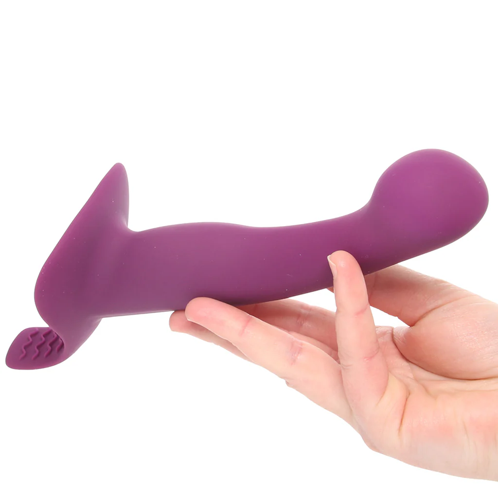 ME2 Vibrating Silicone Strap-On Ready Probe in Purple - Image 4