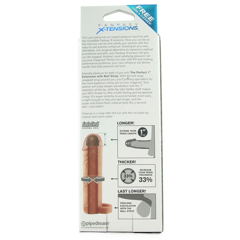 Perfect 1 Inch Extension with Ball Strap in White - Image 5