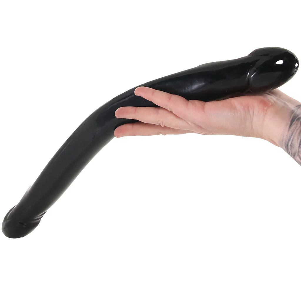 Smooth Double Header 18 Inch Dildo in Black - Image 4
