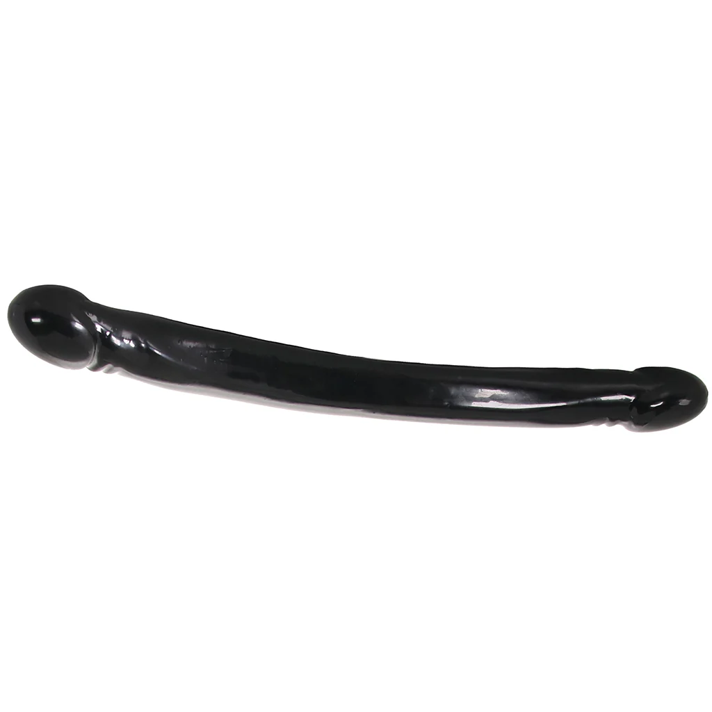 Smooth Double Header 18 Inch Dildo in Black - Image 5