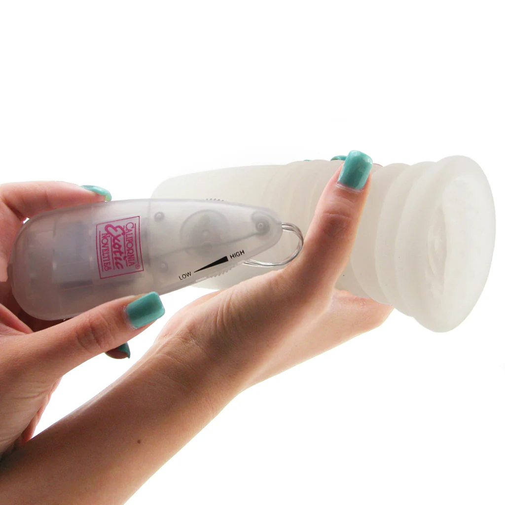 Vibrating Glow Super Head Honcho in White
